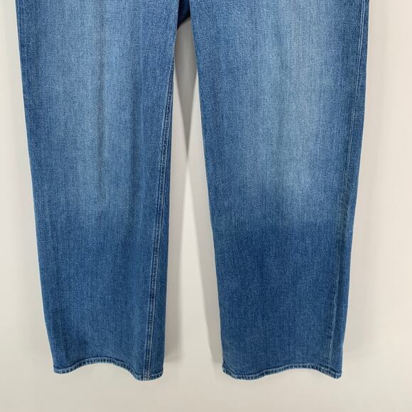 PAIGE Sasha Wide Leg Jeans 31 Stefania Distressed High Rise Blue Denim - Picture 4 of 15